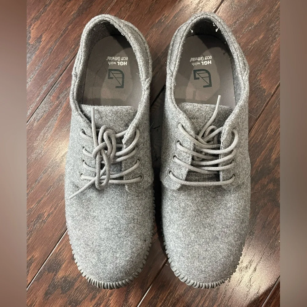 Hybrid Green Label Men Dune Low Top Wool Gray Sneaker Size 12
